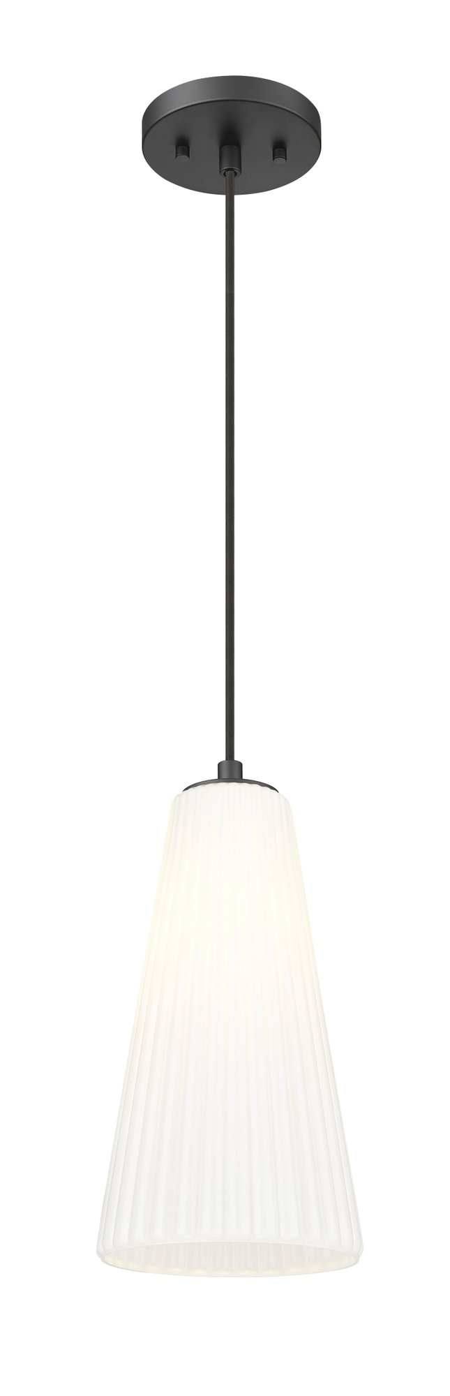 Farrell 1 Light 7.25" Pendant, Cord Mount in Matte Black