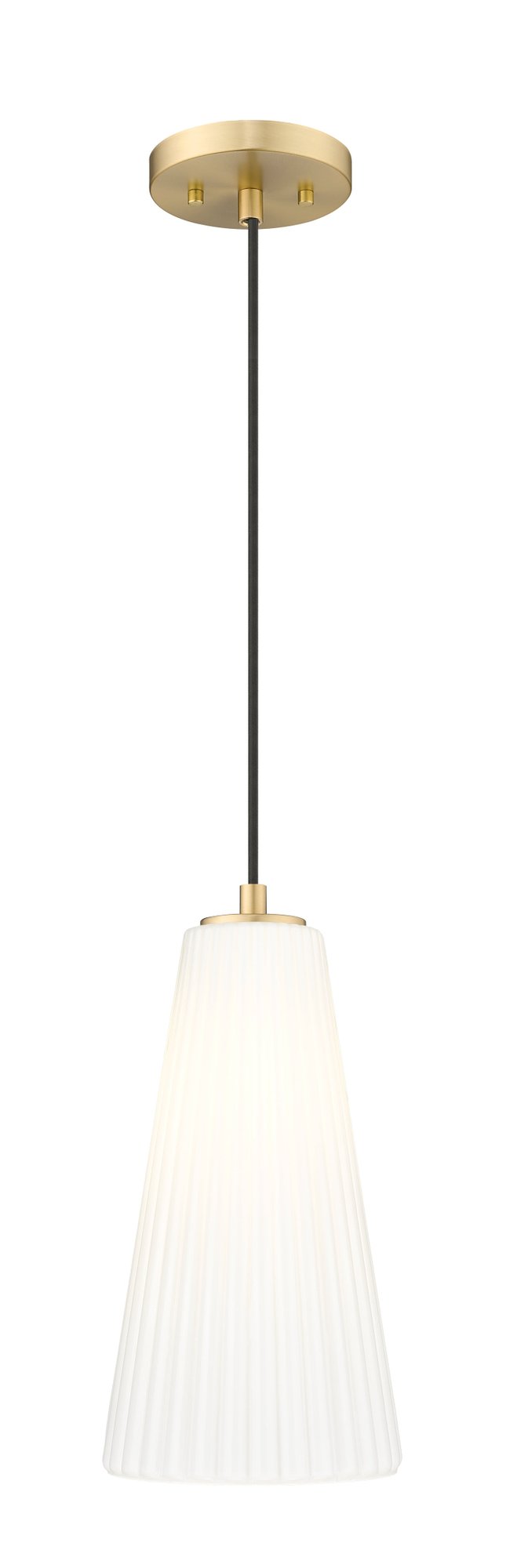 Farrell 1 Light 7.25" Pendant, Cord Mount in Modern Gold