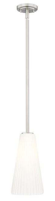 Farrell 1 Light 7.25" Pendant, Rod Mount in Brushed Nickel