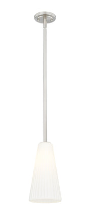 Farrell 1 Light 7.25" Pendant, Rod Mount in Brushed Nickel