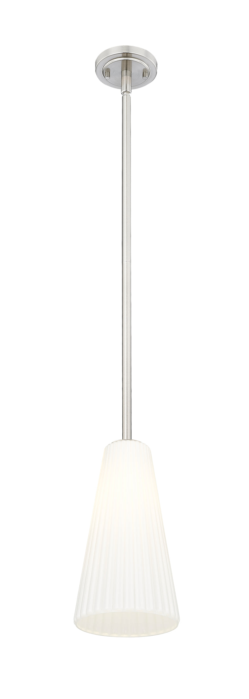 Farrell 1 Light 7.25" Pendant, Rod Mount in Brushed Nickel
