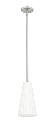 Farrell 1 Light 7.25" Pendant, Rod Mount in Brushed Nickel