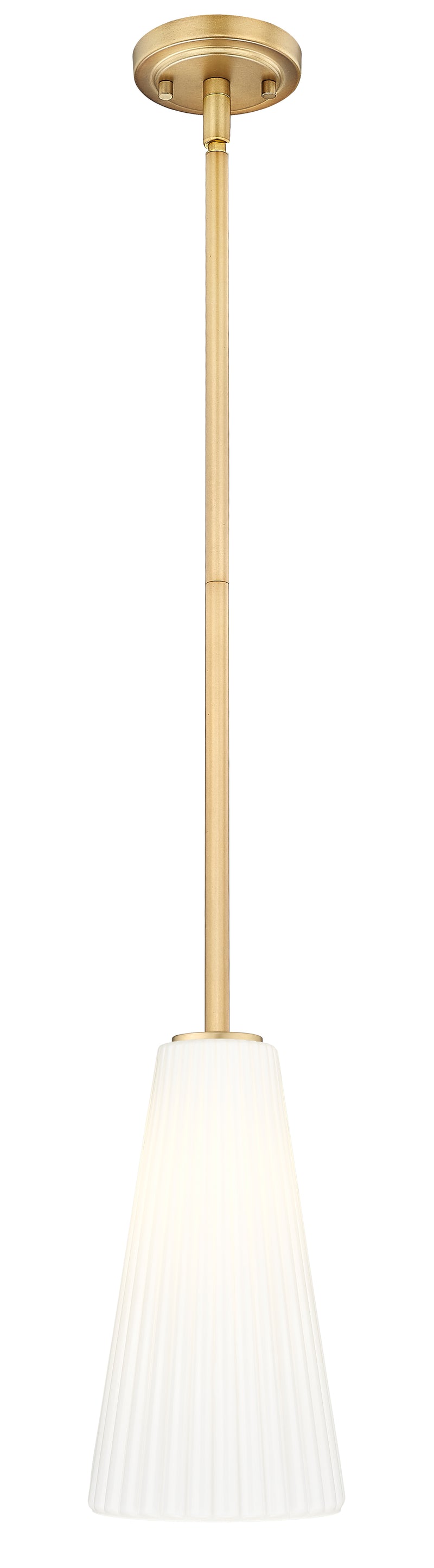 Farrell 1 Light 7.25" Pendant, Rod Mount in Modern Gold