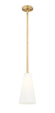 Farrell 1 Light 7.25" Pendant, Rod Mount in Modern Gold
