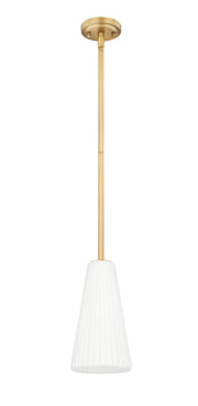 Farrell 1 Light 7.25" Pendant, Rod Mount in Modern Gold