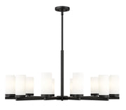 Danica 12 Light 39" Chandelier in Matte Black