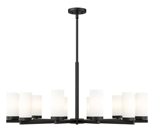 Danica 12 Light 39" Chandelier in Matte Black