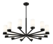 Danica 12 Light 39" Chandelier in Matte Black