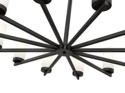 Danica 12 Light 39" Chandelier in Matte Black