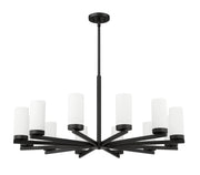 Danica 12 Light 39" Chandelier in Matte Black