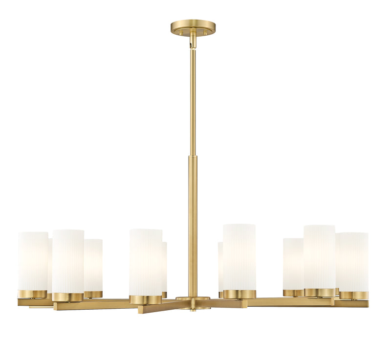 Danica 12 Light 39" Chandelier in Modern Gold