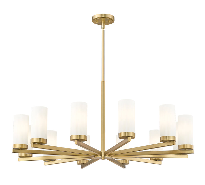 Danica 12 Light 39" Chandelier in Modern Gold