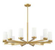 Danica 12 Light 39" Chandelier in Modern Gold
