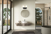 Danica 2 Light 11.75" Vanity in Matte Black in a room setting