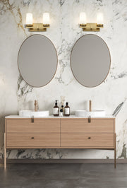 Danica 2 Light 11.75" Vanity in Modern Gold in a room setting
