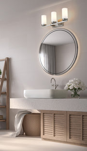 Danica 3 Light 20.5" Vanity in Brushed Nickel in a room setting