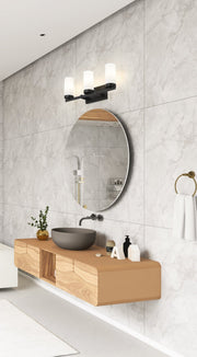 Danica 3 Light 20.5" Vanity in Matte Black in a room setting