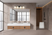Danica 4 Light 29.5" Vanity in Matte Black in a room setting