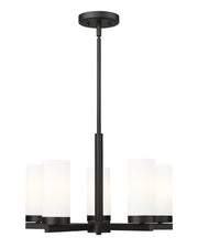 Danica 5 Light 19.5" Chandelier in Matte Black