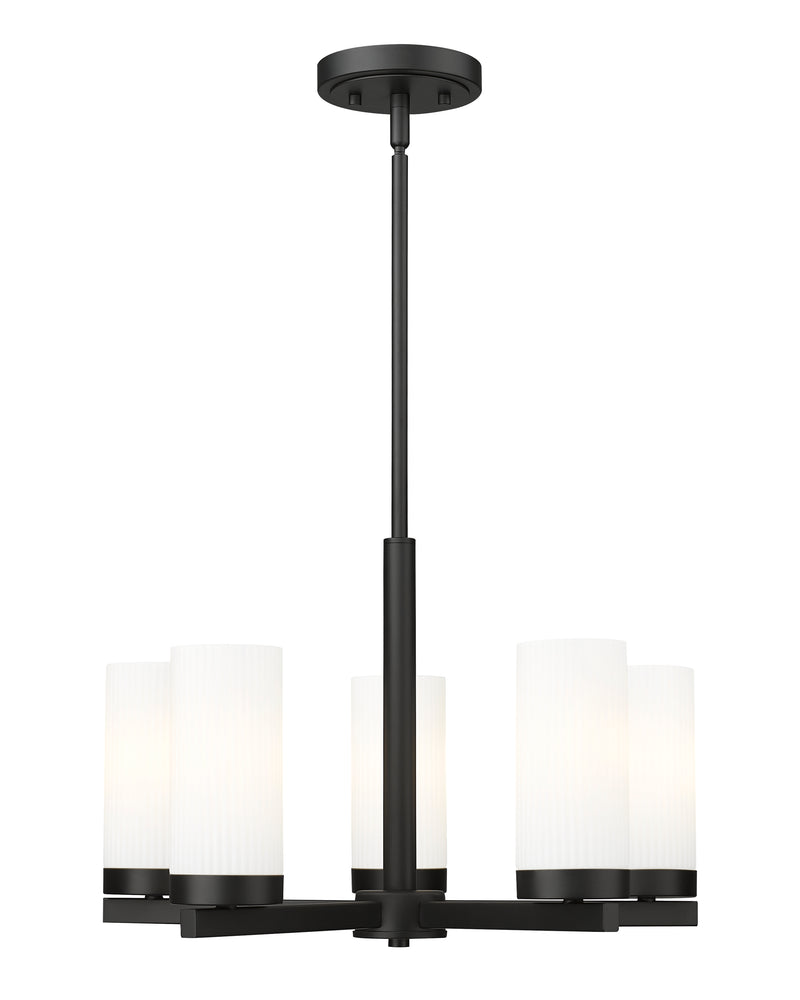 Danica 5 Light 19.5" Chandelier in Matte Black