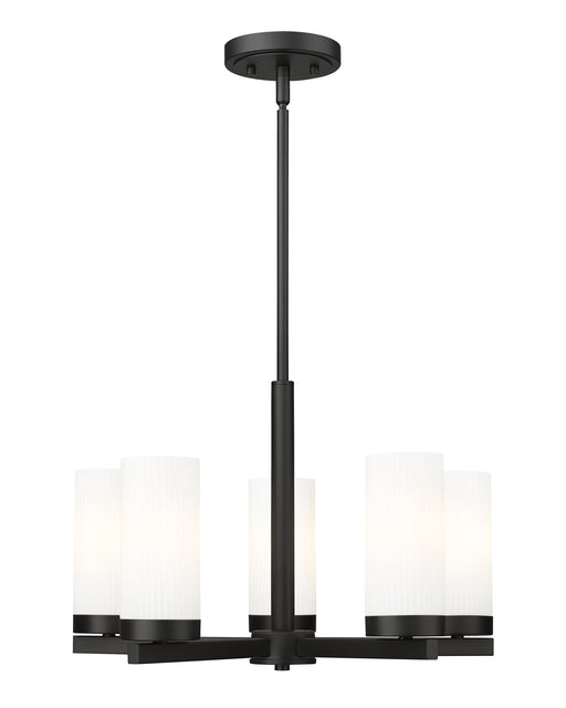 Danica 5 Light 19.5" Chandelier in Matte Black
