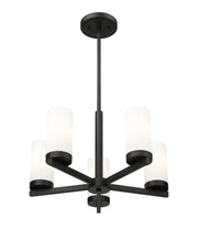 Danica 5 Light 19.5" Chandelier in Matte Black
