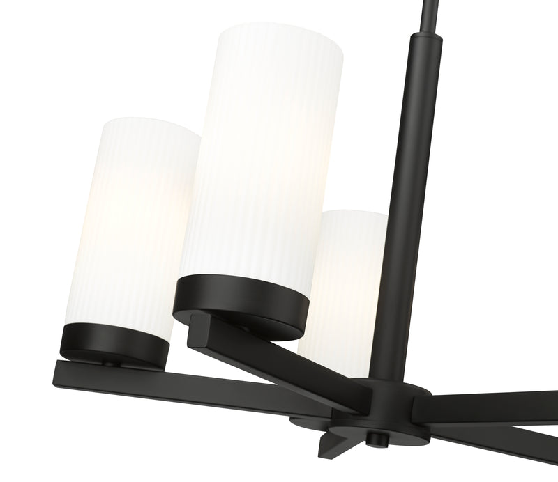 Danica 5 Light 19.5" Chandelier in Matte Black