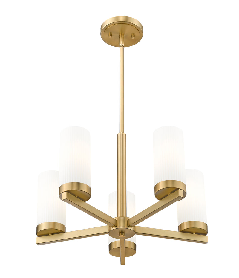 Danica 5 Light 19.5" Chandelier in Modern Gold
