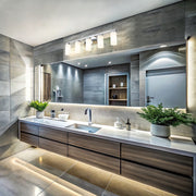 Danica 5 Light 38.75" Vanity in Chrome in a room setting