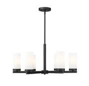 Danica 6 Light 26" Chandelier in Matte Black