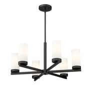 Danica 6 Light 26" Chandelier in Matte Black