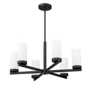Danica 6 Light 26" Chandelier in Matte Black