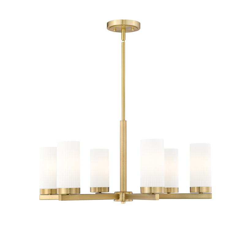 Danica 6 Light 26" Chandelier in Modern Gold