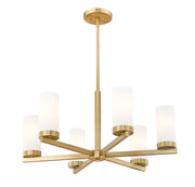 Danica 6 Light 26" Chandelier in Modern Gold