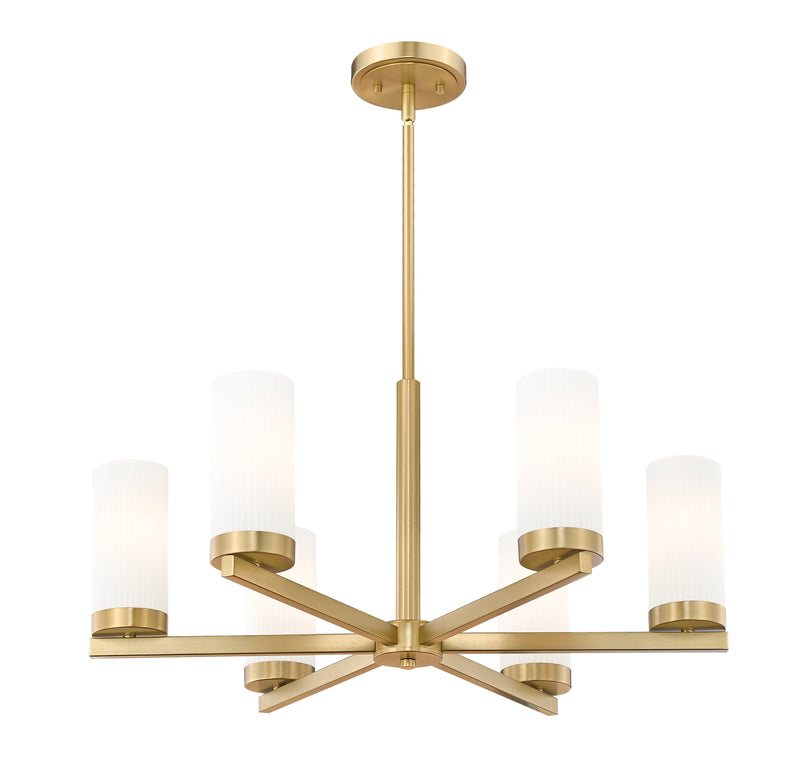 Danica 6 Light 26" Chandelier in Modern Gold