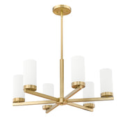 Danica 6 Light 26" Chandelier in Modern Gold