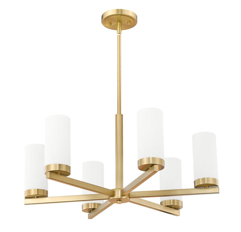Danica 6 Light 26" Chandelier in Modern Gold