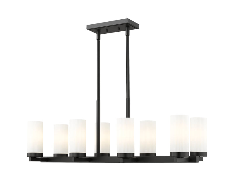 Danica 8 Light 42" Linear Pendant in Matte Black