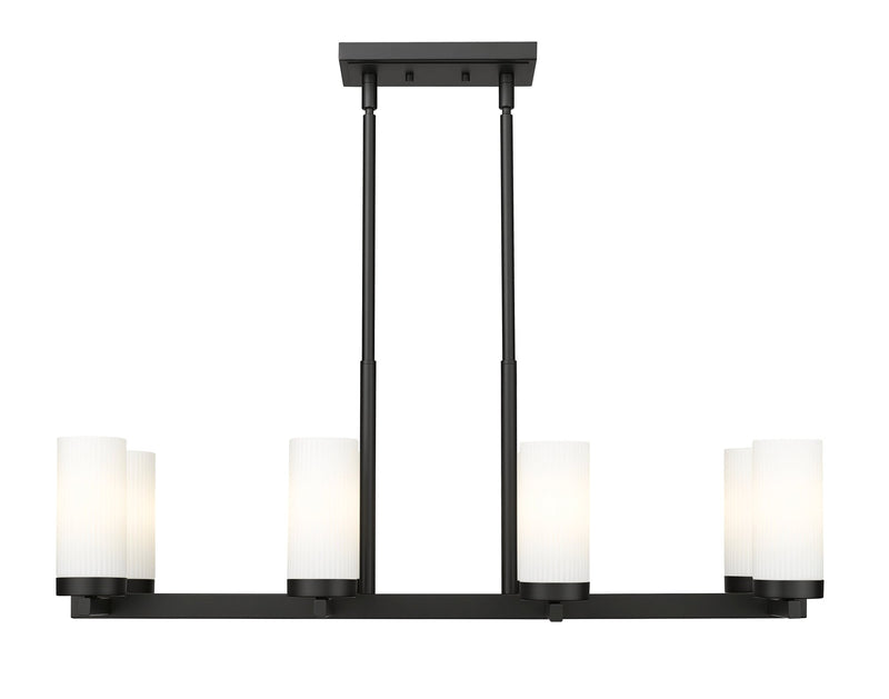 Danica 8 Light 42" Linear Pendant in Matte Black