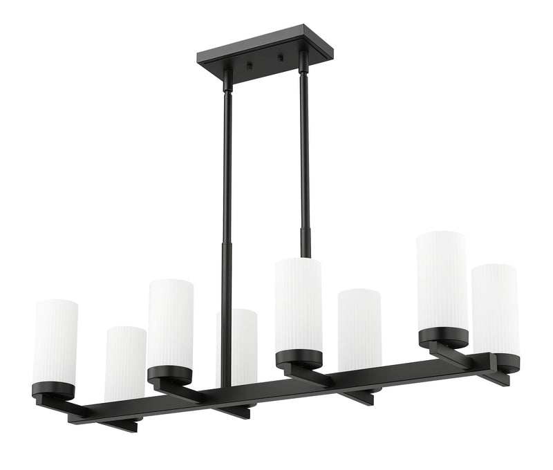 Danica 8 Light 42" Linear Pendant in Matte Black
