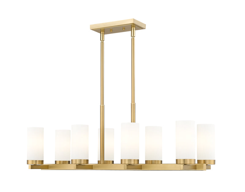 Danica 8 Light 42" Linear Pendant in Modern Gold