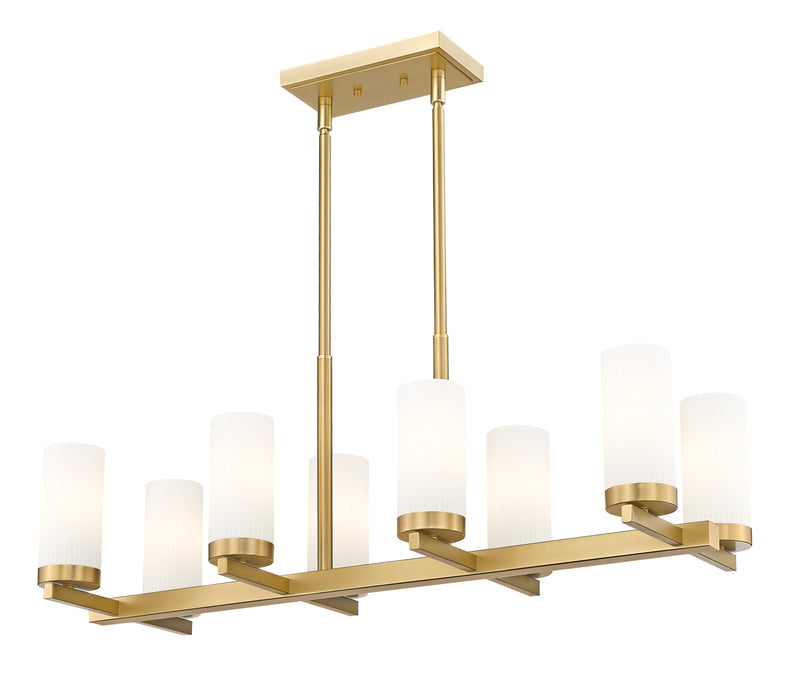 Danica 8 Light 42" Linear Pendant in Modern Gold