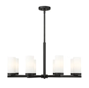 Danica 8 Light 31.5" Chandelier in Matte Black
