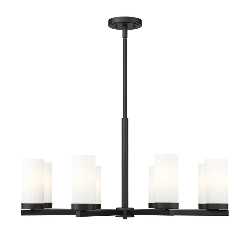 Danica 8 Light 31.5" Chandelier in Matte Black