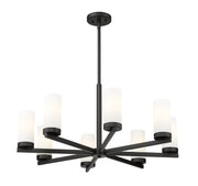 Danica 8 Light 31.5" Chandelier in Matte Black