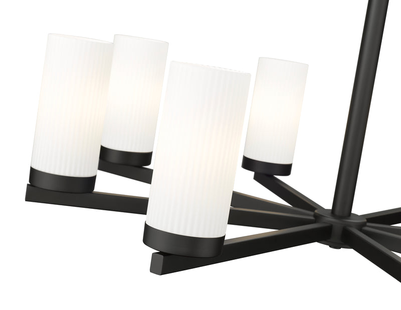 Danica 8 Light 31.5" Chandelier in Matte Black