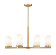 Danica 8 Light 31.5" Chandelier in Modern Gold