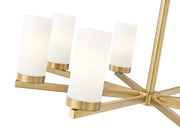 Danica 8 Light 31.5" Chandelier in Modern Gold