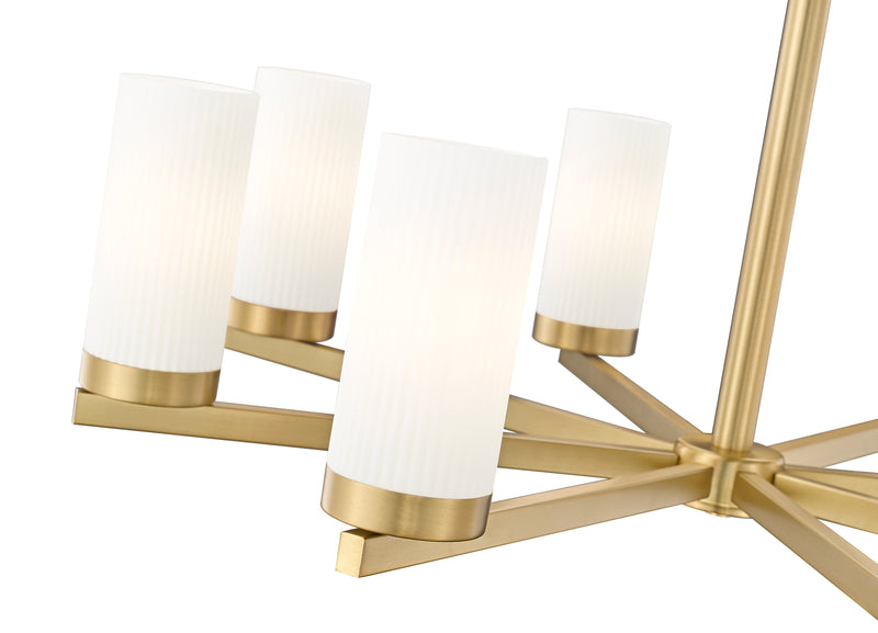 Danica 8 Light 31.5" Chandelier in Modern Gold