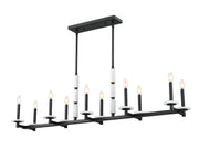 Kaden 10 Light 56" Linear Pendant in Matte Black